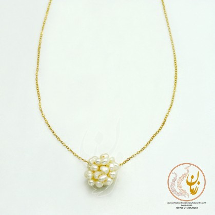 Gold Necklace - Pearl Cluster Design-ZMM0949